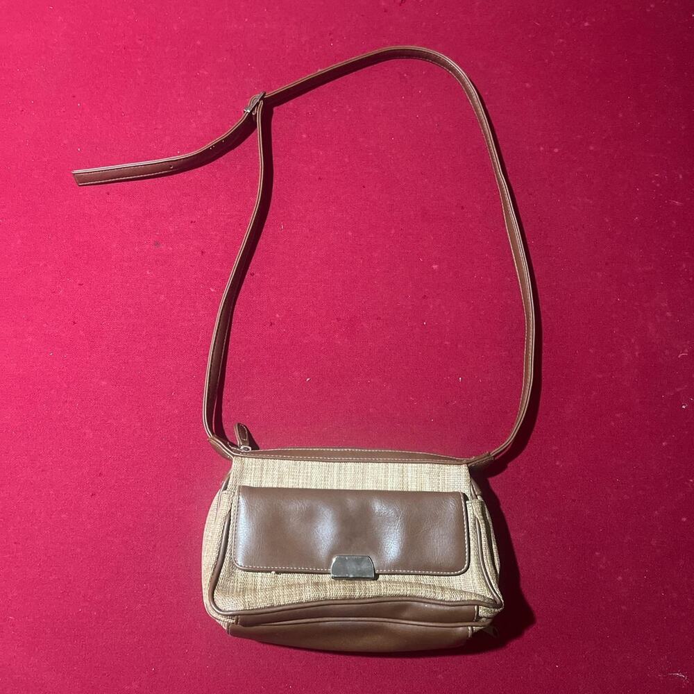 Brown and tan shoulder bag